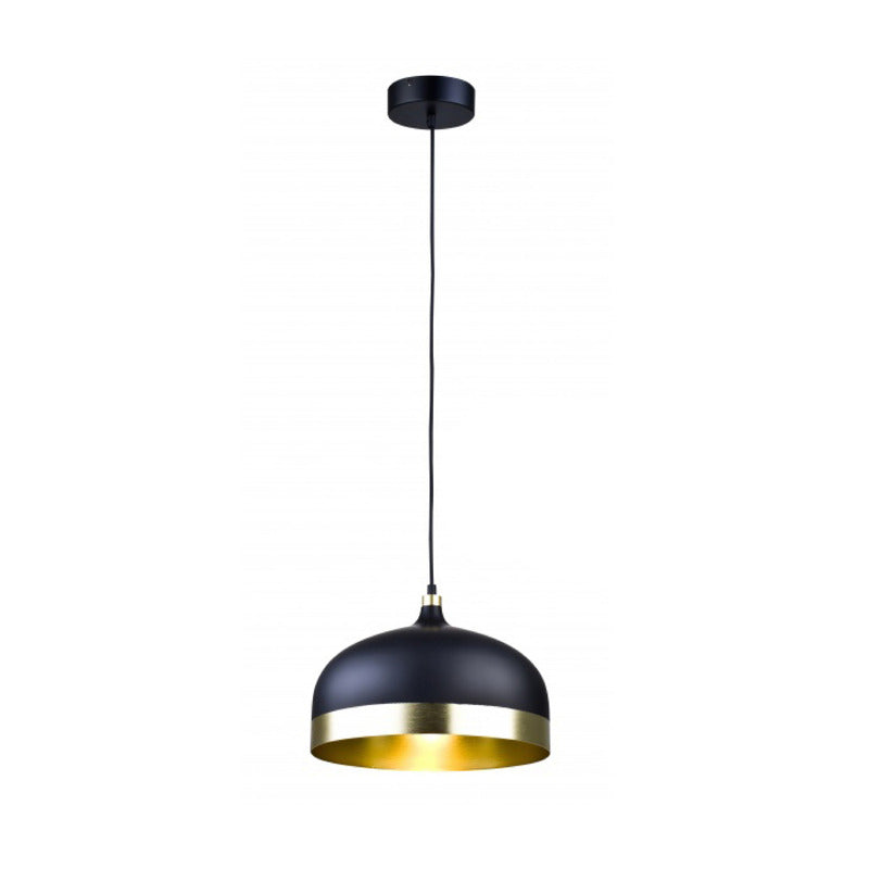 Aluminium Trim Shade Single Pendant Light, 22.8", by Bethel
