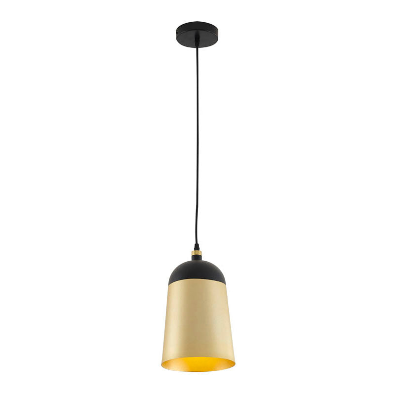 Aluminium Trim Shade Single Pendant Light, 7.8", by Bethel