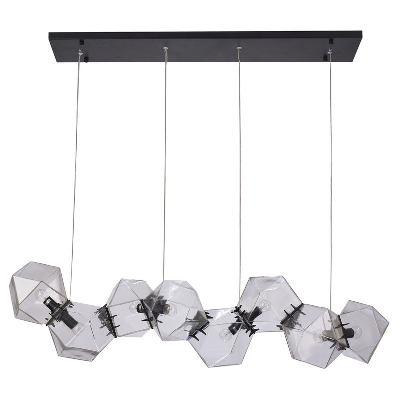 Block Framed Chandelier with Reflective Interior by Bethel - view 8