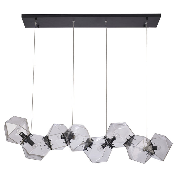 Block Framed Chandelier with Reflective Interior by Bethel - view 8