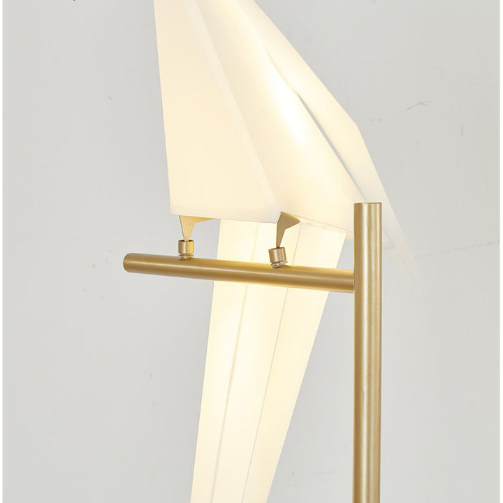 LED Bird Floor Lamp with Gold Carbon Steel Hardware and Plastic Frame by Bethel - view 3