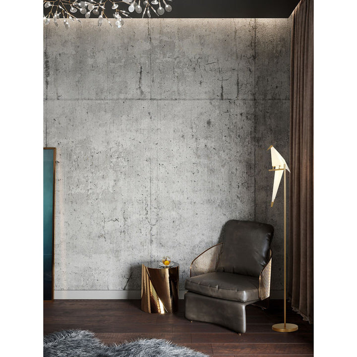 LED Bird Floor Lamp with Gold Carbon Steel Hardware and Plastic Frame by Bethel - view 4
