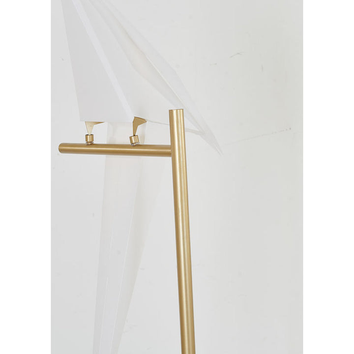 LED Bird Table Lamp with Gold Carbon Steel Hardware and White Plastic by Bethel - view 3