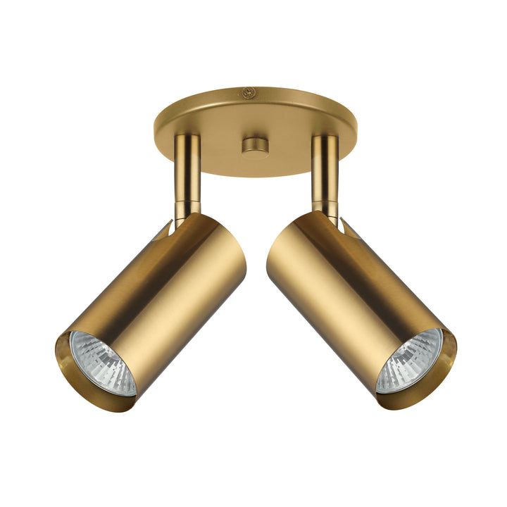 Stanly 2 Light Spotlight in Aged Brass by Dainolite