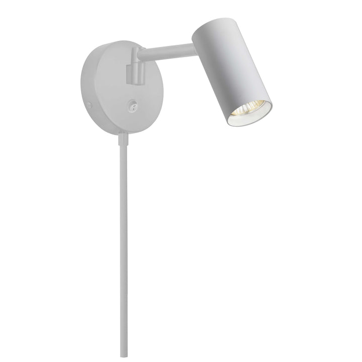 Stanly 1 Light Halogen Wall Swing Arm Spotlight in Matte White by Dainolite