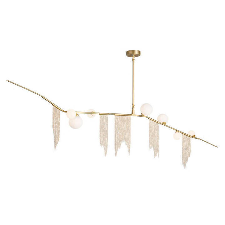 Frame Branch Chandelier with Aluminum, 102" x 4", by Bethel