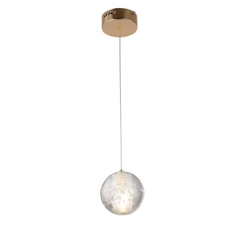 Clear Bubble Crystal Pendant Light with Hardware by Bethel - view 7