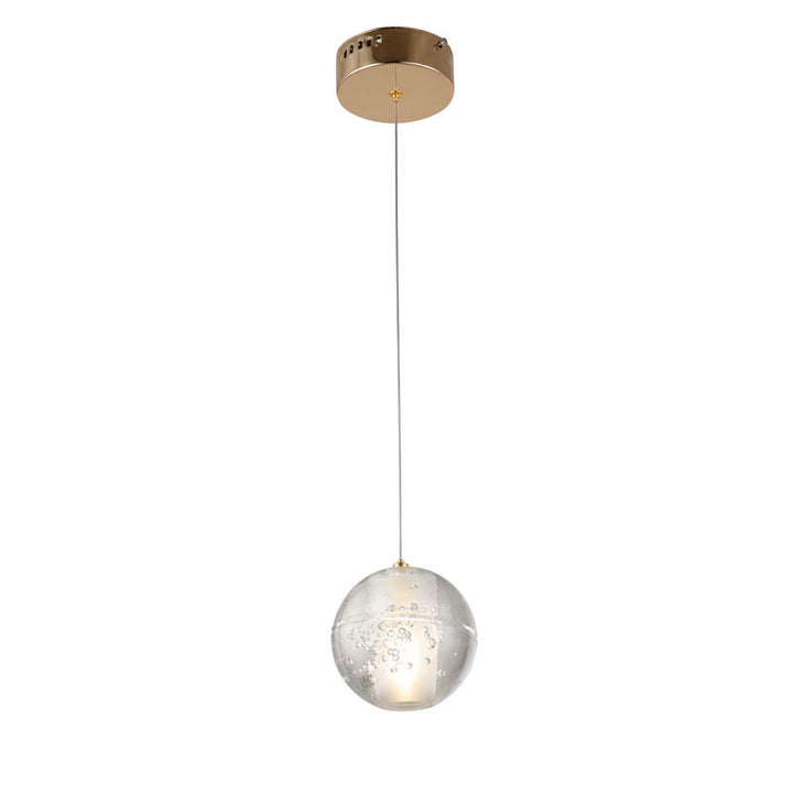 Clear Bubble Crystal Pendant Light with Hardware by Bethel - view 7