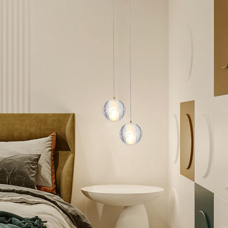 Clear Bubble Crystal Pendant Light with Hardware by Bethel - view 8