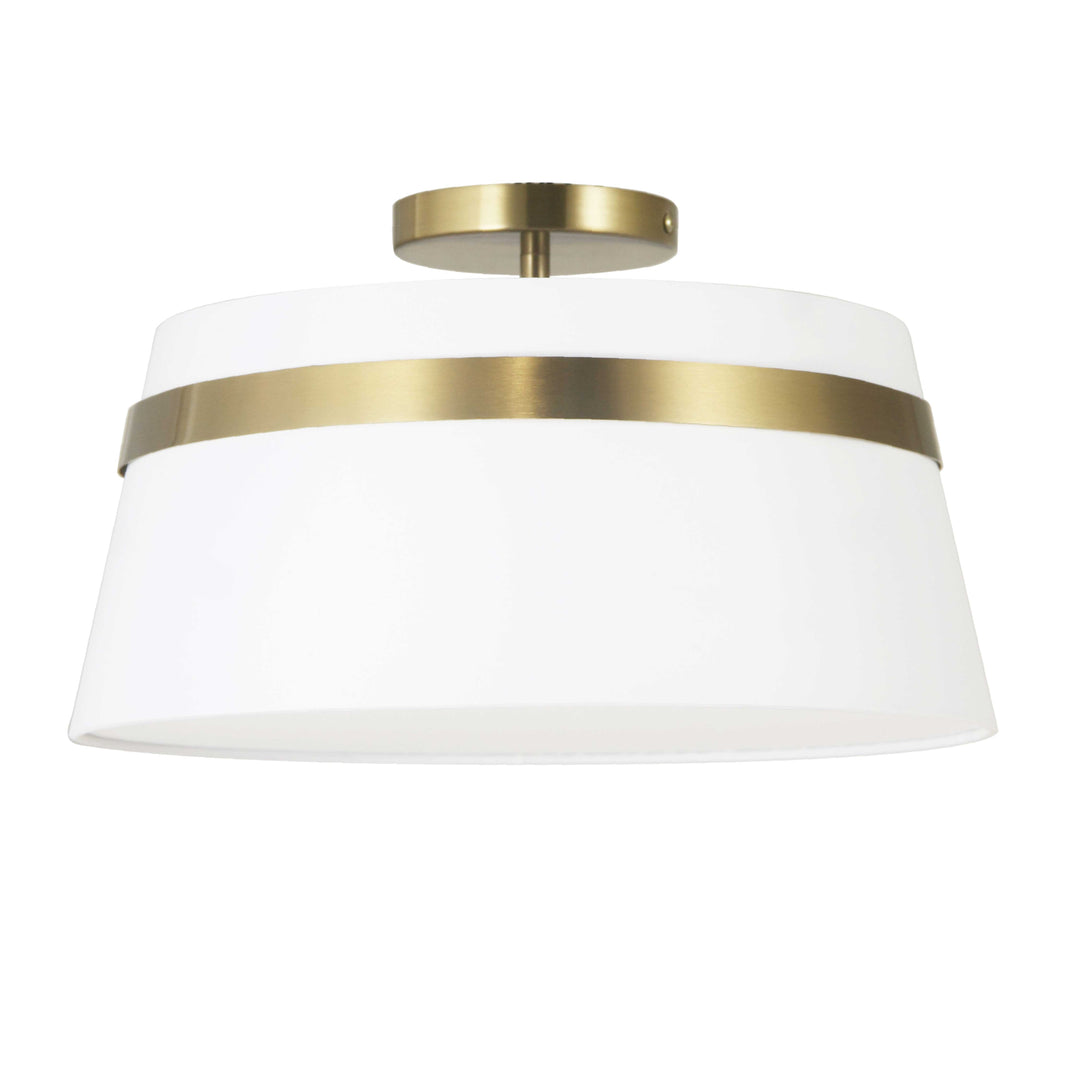 Symphony 3 Light Semi-Flush Mount in Aged Brass by Dainolite