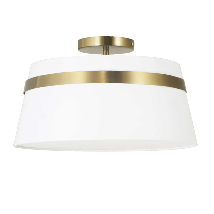 Symphony 3 Light Semi-Flush Mount in Aged Brass by Dainolite