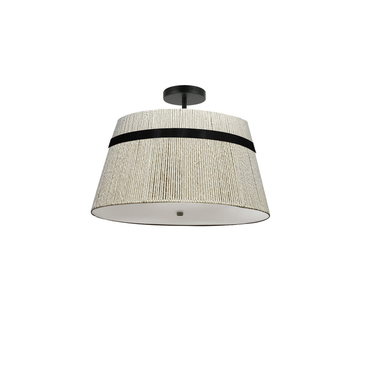 Sylvie 3 Light Semi-Flush Mount in Matte Black by Dainolite