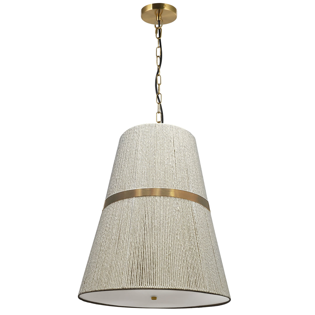 Sylvie 3 Light Pendant in Aged Brass by Dainolite