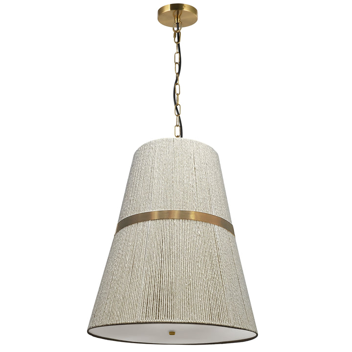 Sylvie 3 Light Pendant in Aged Brass by Dainolite