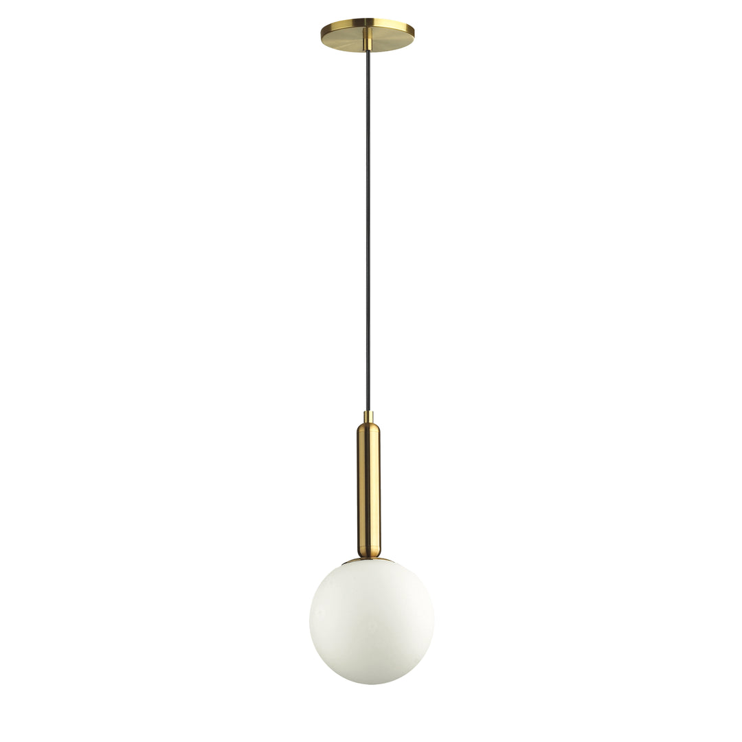Tara 1 Light Incandescent Pendant in Aged Brass by Dainolite