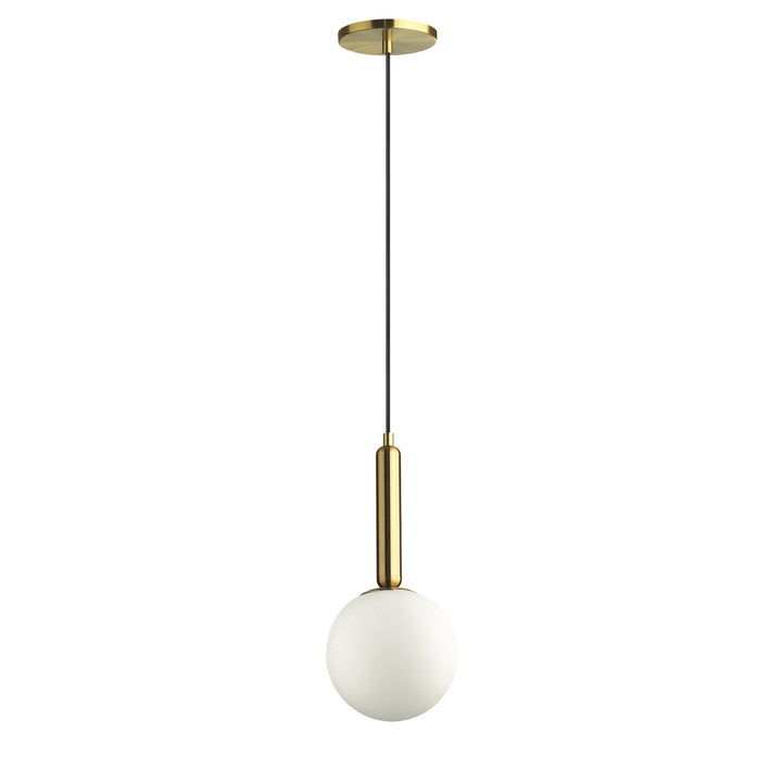 Tara 1 Light Incandescent Pendant in Aged Brass by Dainolite