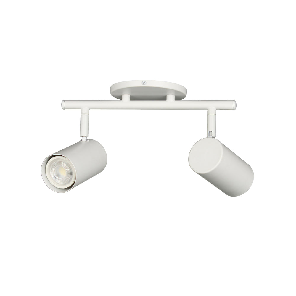Taylor 2 Light Track Light in Matte White by Dainolite