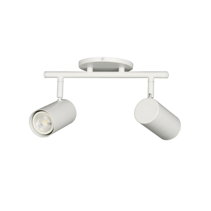 Taylor 2 Light Track Light in Matte White by Dainolite
