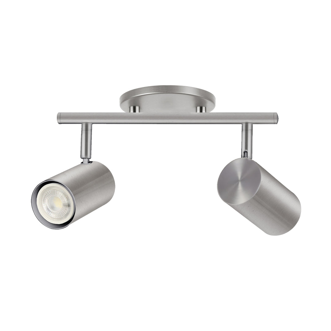 Taylor 2 Light Track Light in Satin Chrome by Dainolite