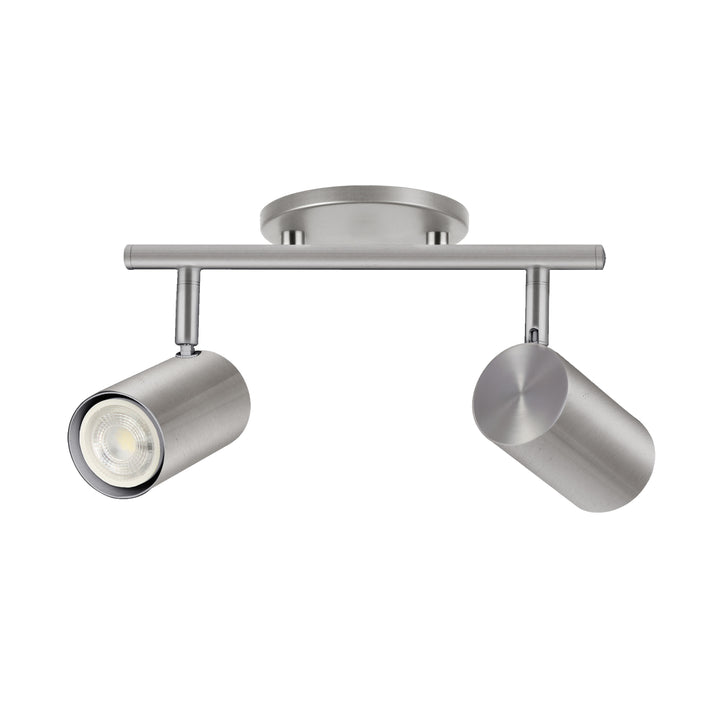 Taylor 2 Light Track Light in Satin Chrome by Dainolite