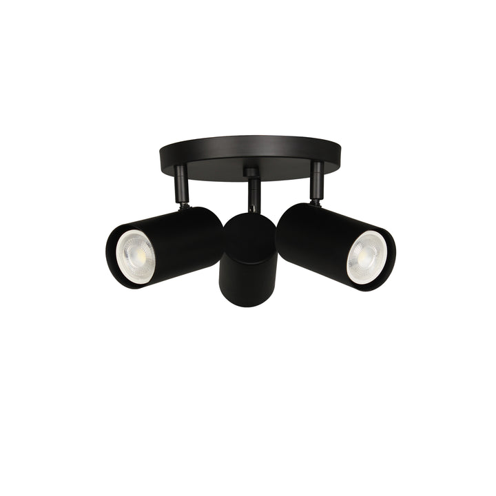 Taylor 3 Light Spot Light in Matte Black by Dainolite