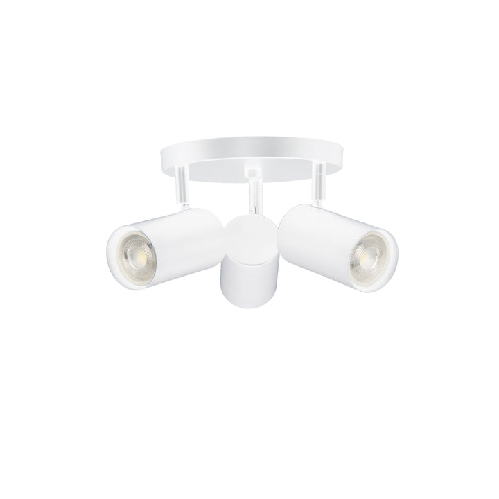 Taylor 3 Light Spot Light in Matte White by Dainolite