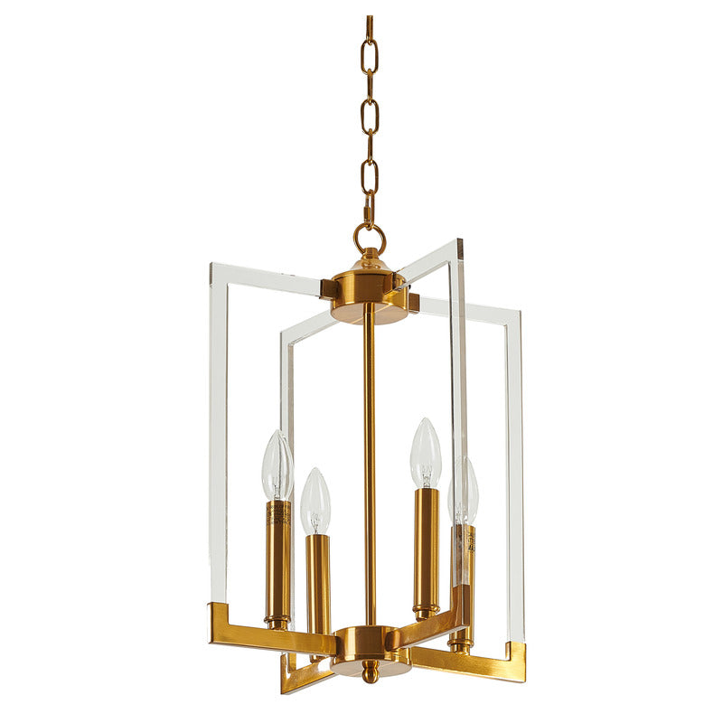 Bronzed Metal Frame Ceiling Fixture with Clear Acrylic Arms by Bethel - view 2