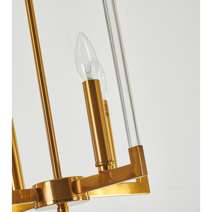 Bronzed Metal Frame Ceiling Fixture with Clear Acrylic Arms by Bethel - view 3