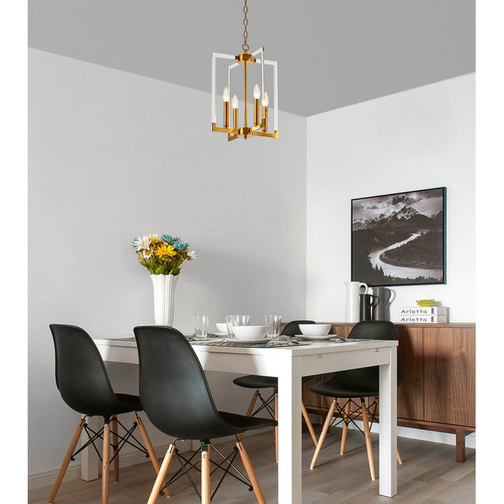 Bronzed Metal Frame Ceiling Fixture with Clear Acrylic Arms by Bethel - view 4