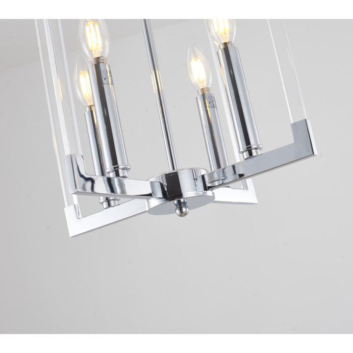 Bronzed Metal Frame Ceiling Fixture with Clear Acrylic Arms by Bethel - view 11