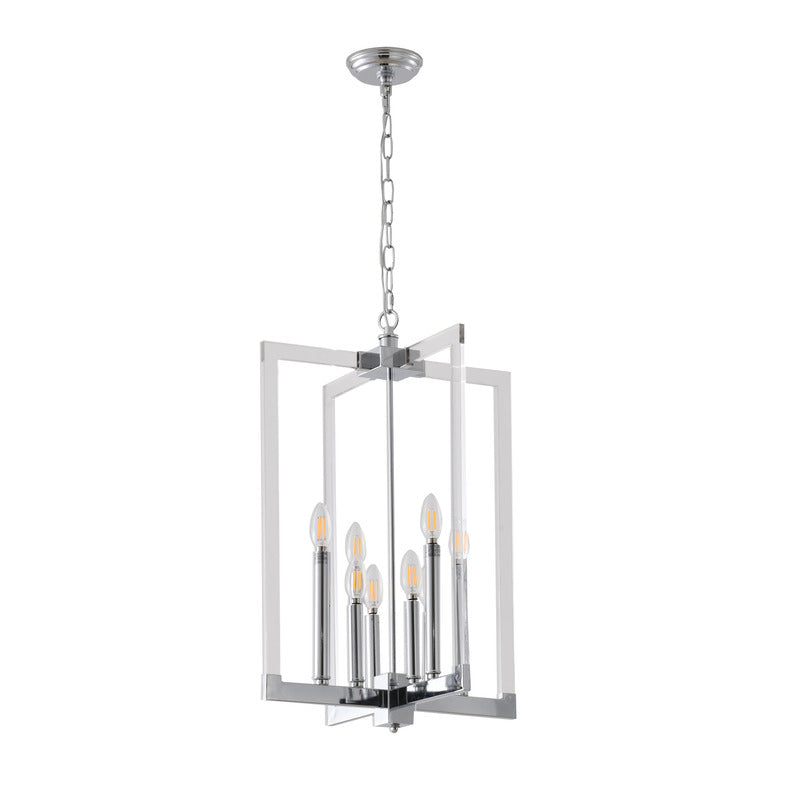 Metal Frame Ceiling Fixture with Clear Acrylic Arms by Bethel - view 2