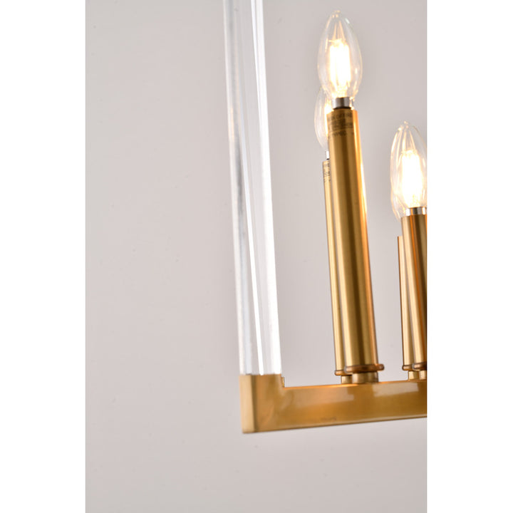 Metal Frame Ceiling Fixture with Clear Acrylic Arms by Bethel - view 11