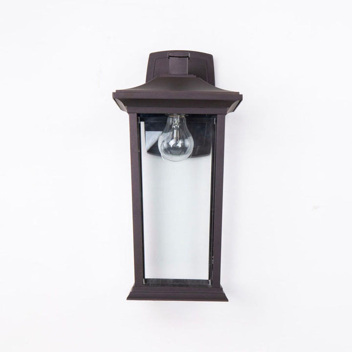 Outdoor Wall Sconce in a Old Colored Frame and Clear Glass by Bethel - view 9