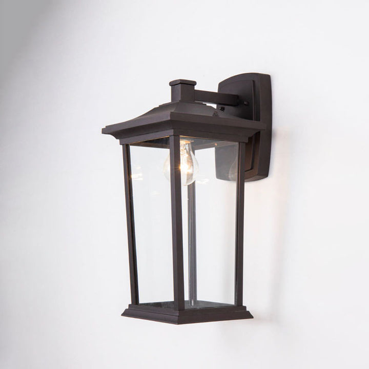 Outdoor Wall Sconce in a Old Colored Frame and Clear Glass by Bethel - view 10