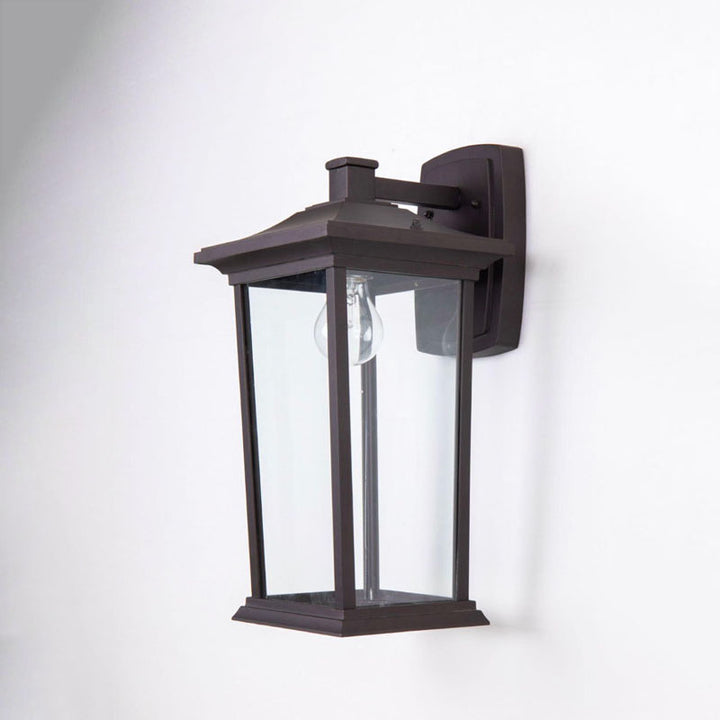 Outdoor Wall Sconce in a Old Colored Frame and Clear Glass by Bethel - view 11