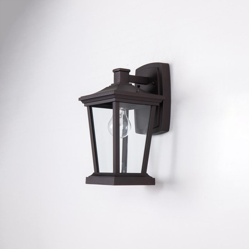 Outdoor Wall Sconce in a Old Finish and Clear Glass Shade by Bethel - view 2