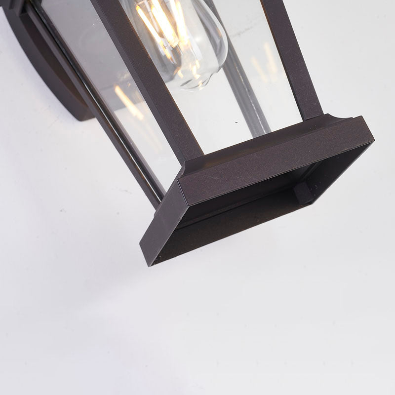 Outdoor Wall Sconce in a Old Finish and Clear Glass Shade by Bethel - view 3