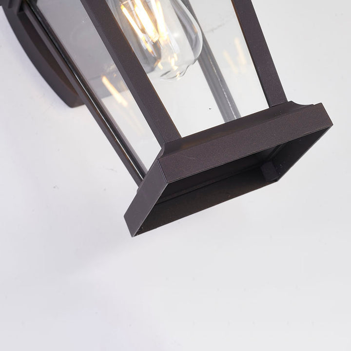 Outdoor Wall Sconce in a Old Finish and Clear Glass Shade by Bethel - view 3