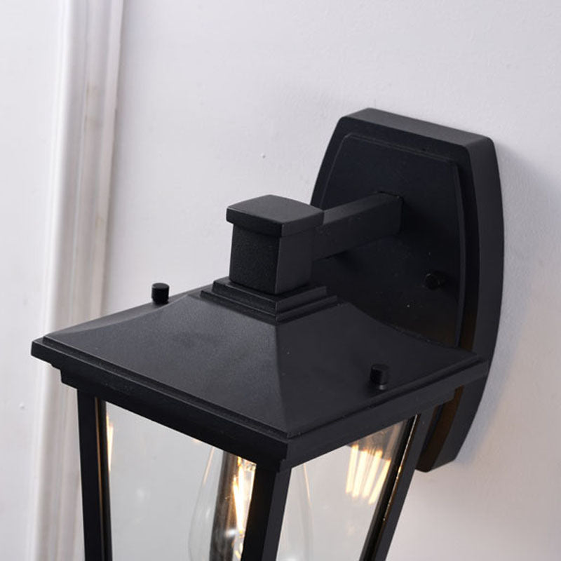 Outdoor Wall Sconce in a Old Finish and Clear Glass Shade by Bethel - view 7