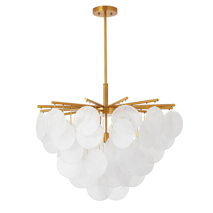 Frame with Frosted Hanging Glass Petals Chandelier by Bethel - view 9