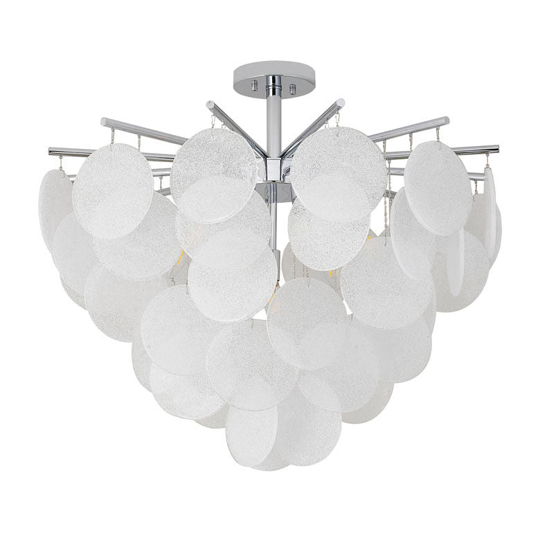 Frame with Frosted Hanging Glass Petals Chandelier by Bethel - view 16