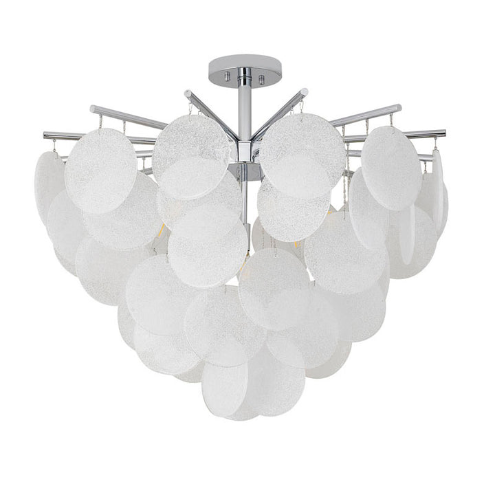 Frame with Frosted Hanging Glass Petals Chandelier by Bethel - view 16