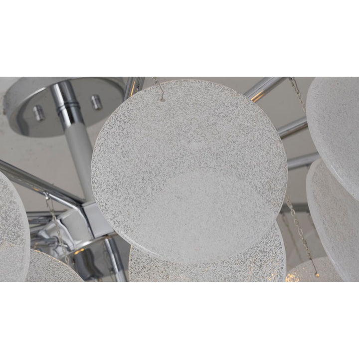 Frame with Frosted Hanging Glass Petals Chandelier by Bethel - view 17