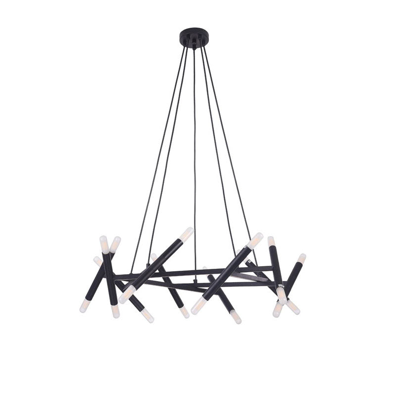Matte Black Chandelier (TM02) by Bethel - view 2