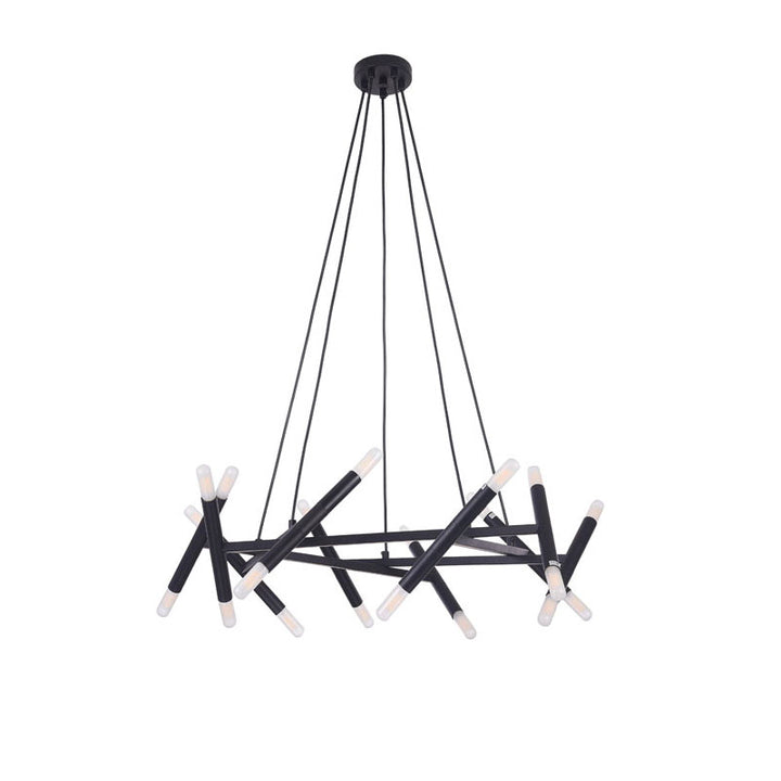 Matte Black Chandelier (TM02) by Bethel - view 2