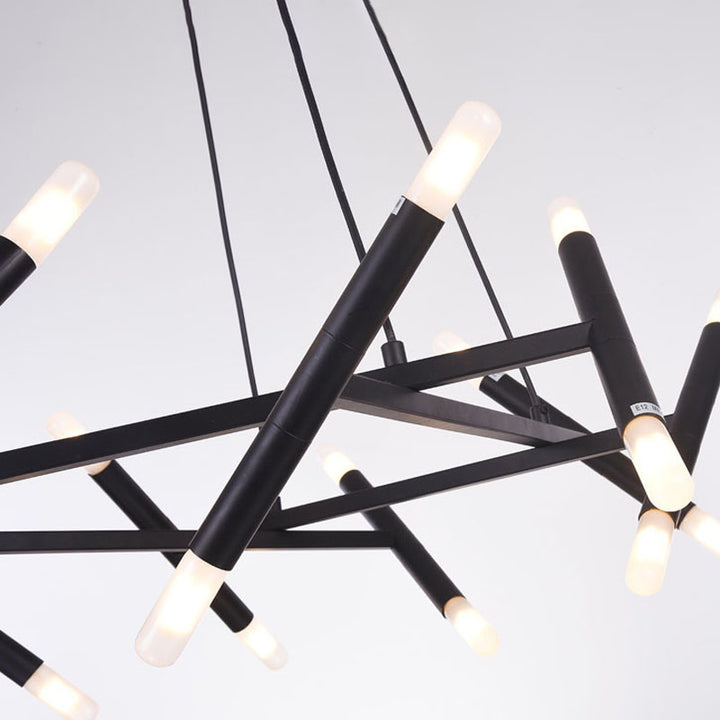 Matte Black Chandelier (TM02) by Bethel - view 3