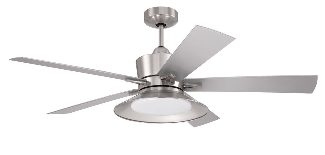 Topper 52" Ceiling Fan in Brushed Polished Nickel by Craftmade