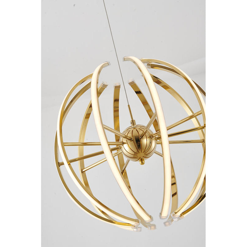 Aluminium Frame LED Chandelier with Acrylic Diffusers by Bethel - view 14