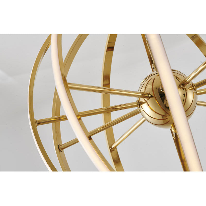 Aluminium Frame LED Chandelier with Acrylic Diffusers by Bethel - view 16
