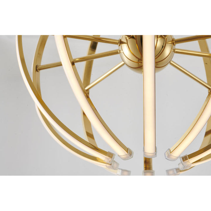 Aluminium Frame LED Chandelier with Acrylic Diffusers by Bethel - view 17